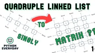 Quadruple Linked List | 2D Matrix From Linked List | Omnidirectional Traversal | OOP | DSA | Python