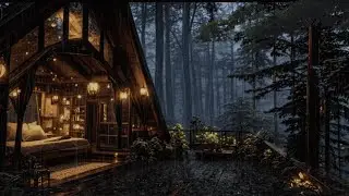 Calming Rain Sounds for Sleep | Rainfall on a Hidden Cabin in the Forest