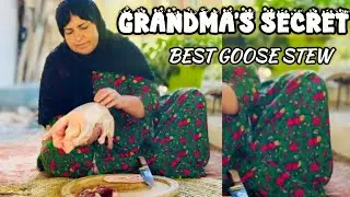 Traditional Tajik Goose Stew | Grandma's Secret Village Recipe (No Oil) 🦢🔥 Slow Cooking Vlog