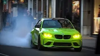 BMW M2 F87 crazy burnout in Central London