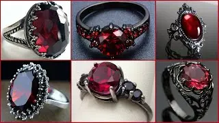 Black Gold Garnet Rings | Beautiful Silver Ruby Rings Collection | Rings Designs.