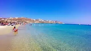 Kalo Livadi Mykonos Greece. Map route of how to get to the beach.