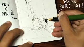 Mindless Sketching with Pen & Pencil / Peaceful Jazz Inside 