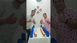Stack the cups and jump the balls || Make the long cup tower with a twist #shorts #gameplay