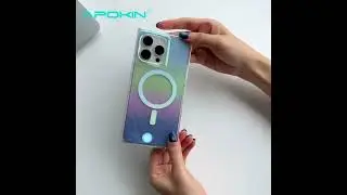 ✨ Funda Iridiscente Apokin con MagSafe &ndash; Efecto Metalizado y Borde Protector para C&aacute;mara 📱