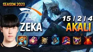 HLE Zeka AKALI vs SYNDRA Mid - Patch 13.24 KR Ranked
