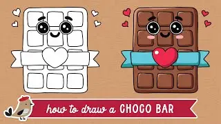 How To Draw A Valentine's Chocolate Bar | Easy Drawing For Kids