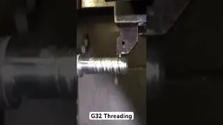 Blind thread cutting with G32 Fanuc #cnc #G32 #Fanuc