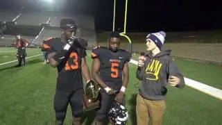 Gilmer Quarterback Aaron Brown and Wide Receiver Lamarcus Morton 12 2 2016