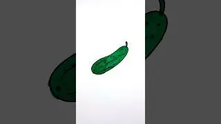 How to color a cucumber? #art #drawing #painting #cucumber