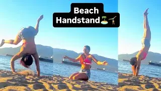 🤸&zwj;♂️I Finally Cracked the Handstand💪 | Beach Edition🏝️| Fit Samra | Beginner Calisthenics Workout 