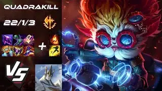 MID Heimerdinger vs Galio [QUADRAKILL] - NA Master Patch 14.10