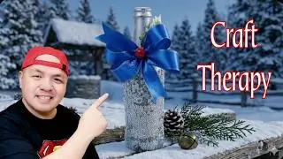 Christmas Bottle Art PWD's DIY Therapy