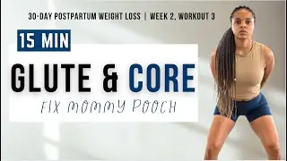 15-Min Postpartum Core & Glutes Workout at Home for Moms | Home Workout No Equipment