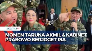 Momen Kabinet Merah Putih Prabowo & Taruna Akmil Joget-Nyanyi Bersama Usai Gala Dinner di Magelang