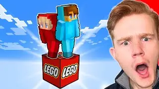 Överlever På ETT LEGO BLOCK I Minecraft!