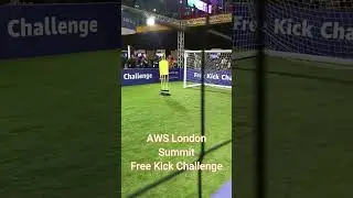 AWS London Summit Free kick challenge | AI Calculates the power position of the kick #shortsvideo