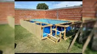 passo a passo piscina de vinil  com deck de madeiras simples e barato