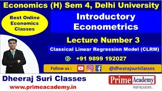 Simple Linear Regression Lecture 3, Classical Linear Regression Model, Introductory Econometrics