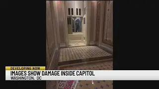Images show damage inside U.S. Capitol
