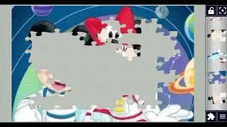 Mickey and Minnie's Space Adventure&nbsp;🚀🌌🐭💕🎀 jigsaw puzzle 🧩🧩//@jigsawpuzzle390 