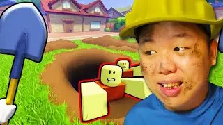 AKU MAIN ROBLOX DIG THE BACKYARD!!