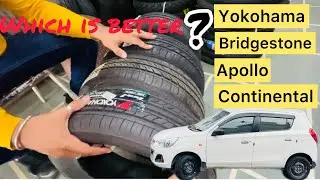 Bridgestone V/S Yokohama VS Apollo Tyres 🛞|WHICH is the better for Alto K10 car 🚗 ||