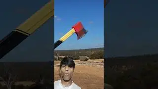 Giant Rock Vs Giant Axe 🪓 #experiment #entertainment #rock #axe #howridiculous #unbeliveable #enjoy