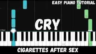 Cigaretes After Sex - Cry (Easy Piano Tutorial)
