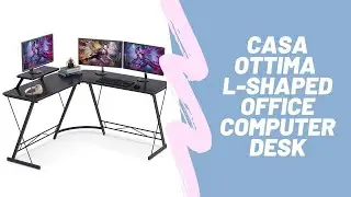 Casaottima L-Shaped Office Computer Desk | $100k BONUSES in Description