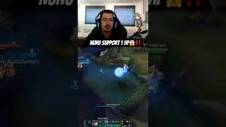 Nunu Support Roam Survives 1 HP 😱❄️ #nunu #league #leagueoflegends