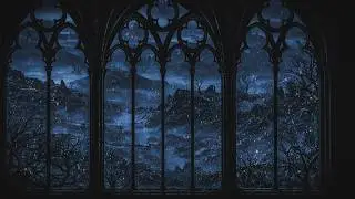 Snowfall Window Ambience 🌨️ White Noise | Winter Night (10 Hours)