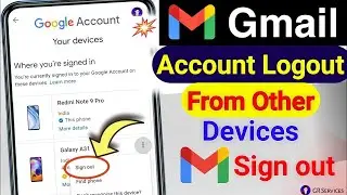 How to secure Gmail account | Gmail logout kaise kare | Gmail logout in other devices