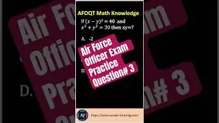Air Force Officer Test ( AFOQT) | Math Knowledge Review #afoqt #asvabtutoring #usaf#afofficer