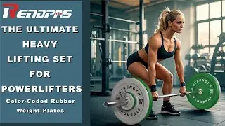 Color-Coded Rubber Weight Plates: The Ultimate Heavy Lifting Set for Powerlifters