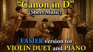 Canon (Pachelbel) | Easier version for Violin Duet and Piano (Sheet Music)