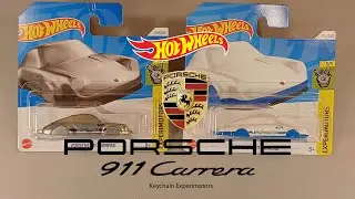 Hot Wheels Porsche 911 Carrera Keychain Experimotors 1:64 HRY64 Silver HTD78 White Червень 2025