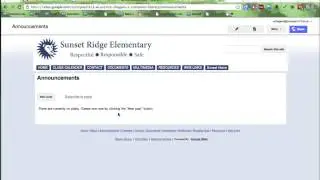 Google Sites- Add a Page & Add to Horizontal Naviagation