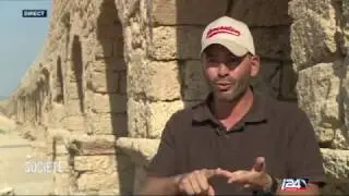 Reportage i24 sur C&eacute;sar&eacute;e par David Mansour guide touristique en Israel.