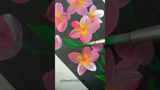 Super Relaxing 😱 One stroke painting 😍💗 #bmartcreations #shorts #youtubeshorts #painting #creative