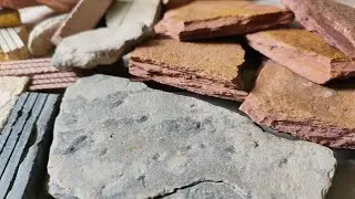 Pink shale & black shale Stone cleaning video || Slate items cleaning video || Soft cleaning