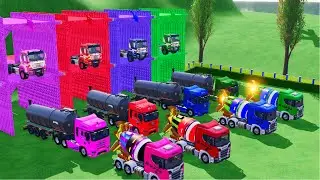 TRANSPORTING ALL COLORFUL MIXER TRUCKS, FAW OIL TANK TRUCKS, WITH MAN TRUCKS TO THE GARAGE