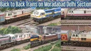 Morning Action of Important train on Moradabad Delhi Section #02040 #02229 #05910 #02557 #04207