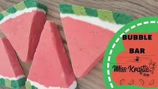 HOW TO MAKE WATERMELON BUBBLE BAR | MISS KRAFTIE SOAP
