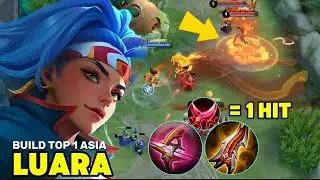 TOP ASIA LUARA OP CRITICAL DAMAGE BUILD THAT CAN KILL ALL ENEMIES | HONOR OF KINGS - LUARA