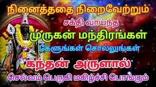 நினைத்ததை நிறைவேற்றும் சக்தி வாய்ந்த முருகன் மந்திரங்கள்🙏கேளுங்கள் சொல்லுங்கள்🙏செல்வம்💰 மகிழ்ச்சி 👍