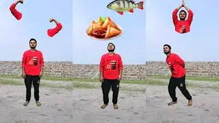 Flying body parts catching vs fish, samosa eating - Funny vfx magic 😂