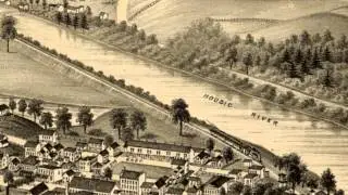Schaghticoke New York 1889 Panoramic Bird's Eye View Map 7342