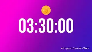 3 Hour 30 Minute (210 Minute) Countdown Timer with Uplifting Music as ALARM