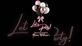 Black & Rose Gold Balloon Birthday Invitation | Luxury Animated Canva Video